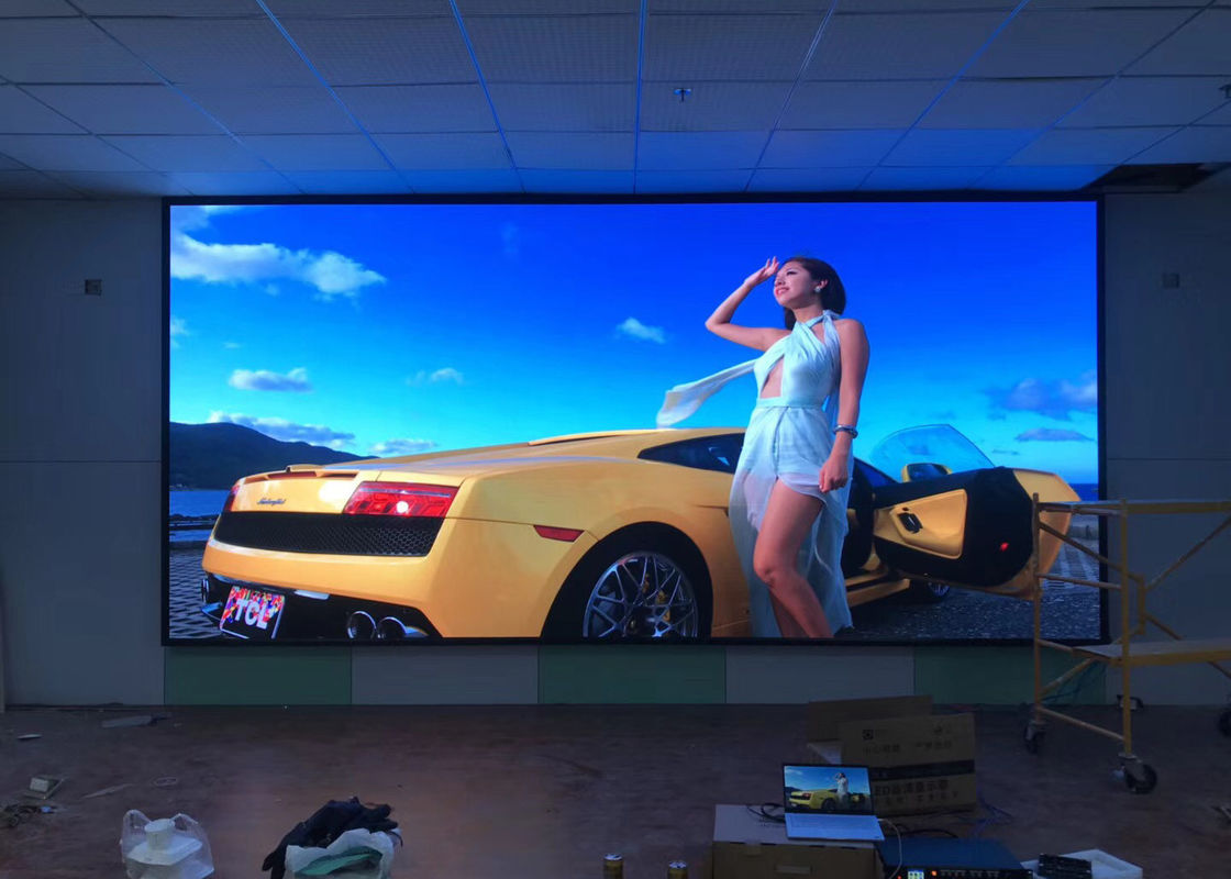 광고 P4 실내 발광 다이오드 표시 스크린, 영상 벽을 위한 회의실 LED 패널